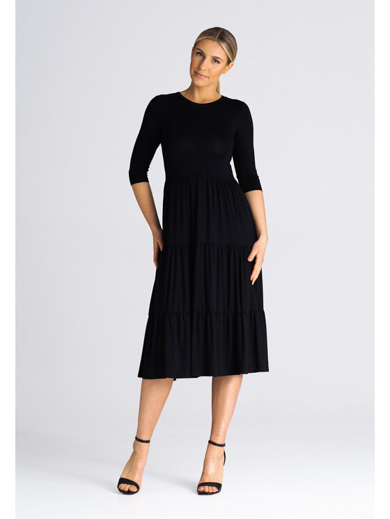 FIGL FIGL Vestito da giorno SUKIENKA M943 Nero Regular Fit