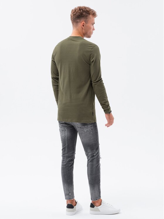 Ombre Ombre Longsleeve L133 Zielony Regular Fit