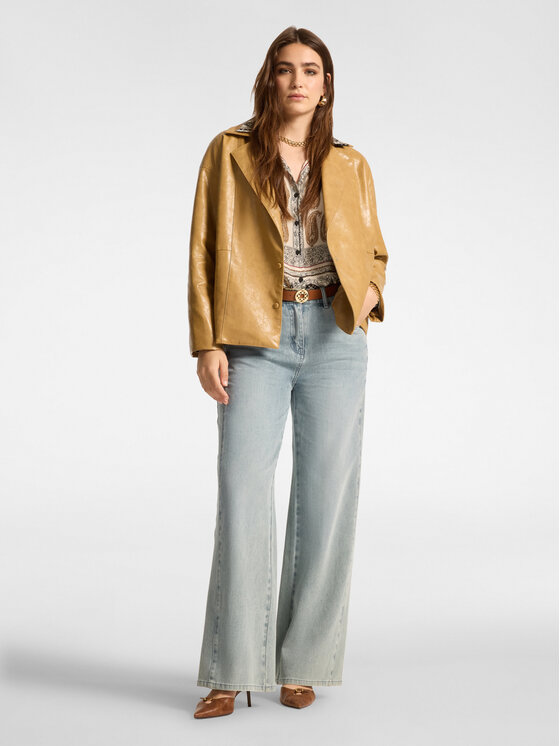 Elena Mirò Elena Mirò Cappotto invernale 8014Z000042N028 Giallo Boxy Fit