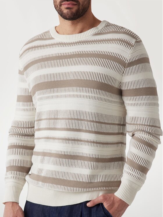 Guess Guess Sweter 173947 Beżowy Classic Fit