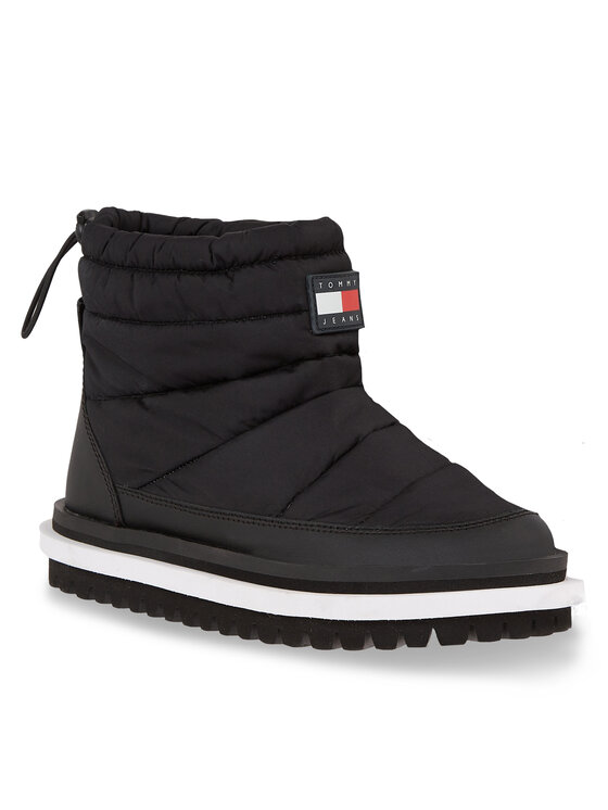 Tommy Jeans Tommy Jeans Botki Tjw Padded Flat Boot EN0EN02292 Czarny