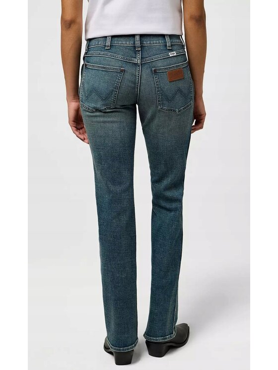 Wrangler Wrangler Jeansy Low Rise Bold Boot Niebieski Bootcut Fit