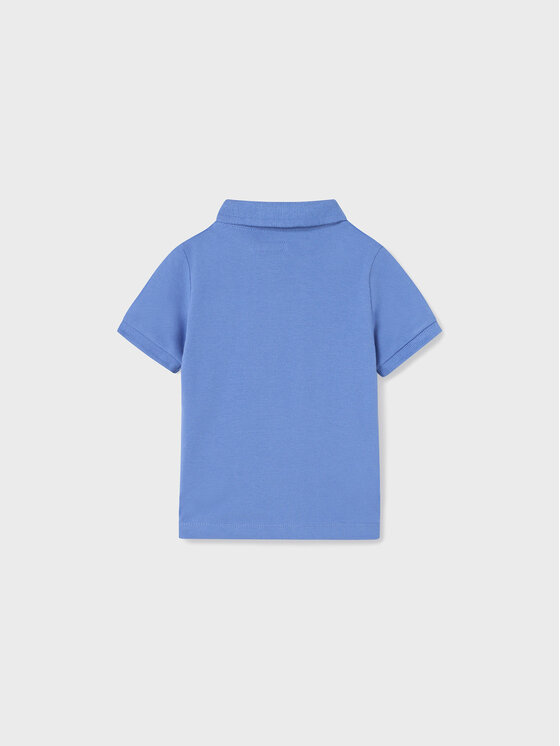 Mayoral Mayoral Тениска с яка и копчета 102 Син Regular Fit