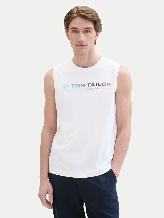 Tom Tailor Tank Top 1041866 Bijela Regular Fit