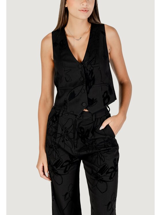Desigual Desigual Gilet da completo CHAQ_FLOCK Nero Casual Fit