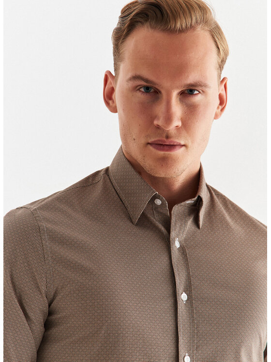 Pako Lorente Pako Lorente Koszula P22WF-1X-052 Brązowy Slim Fit