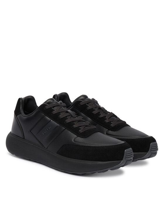 Calvin Klein Calvin Klein Sneakersy City Runner Laceup Tape Lth HM0HM02033 Čierna