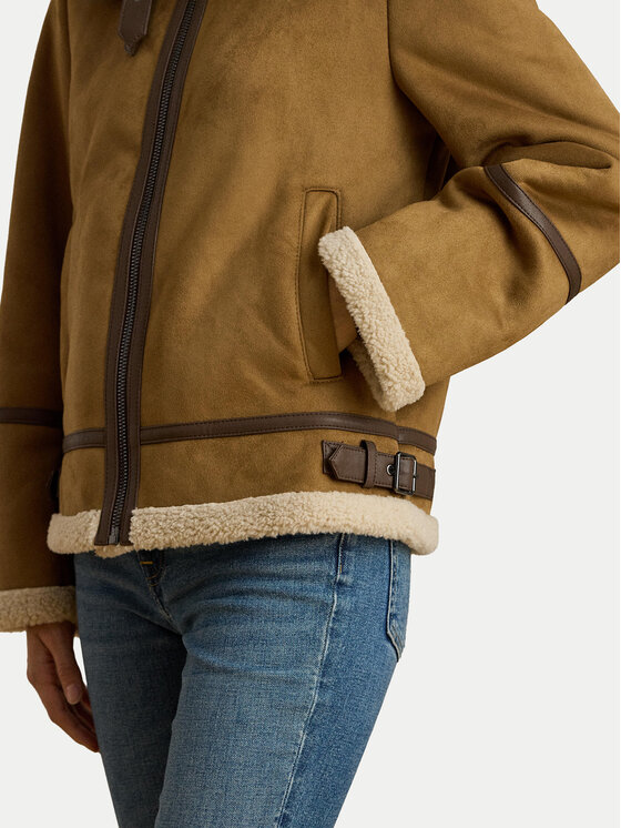LAUREN RALPH LAUREN LAUREN RALPH LAUREN Ādas imitācijas jaka 297P04122002 Brūns Regular Fit