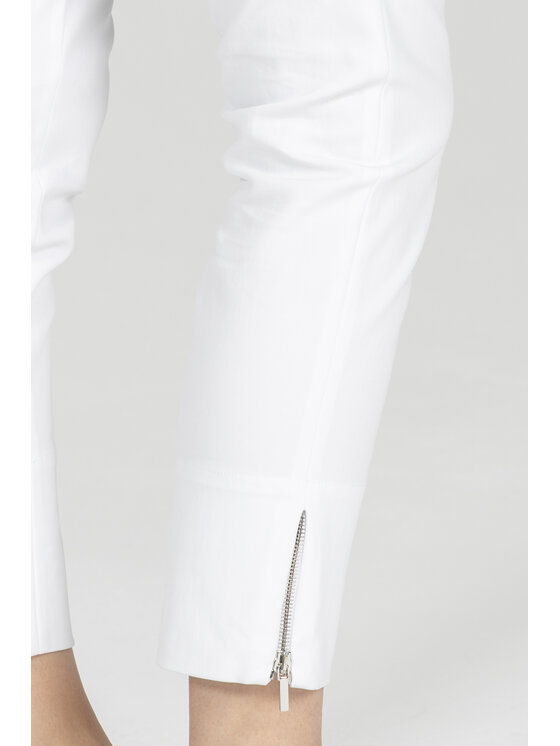Deni Cler Milano Deni Cler Milano Spodnie materiałowe W-DC-5225-F2-G4-10-1 Biały Slim Fit