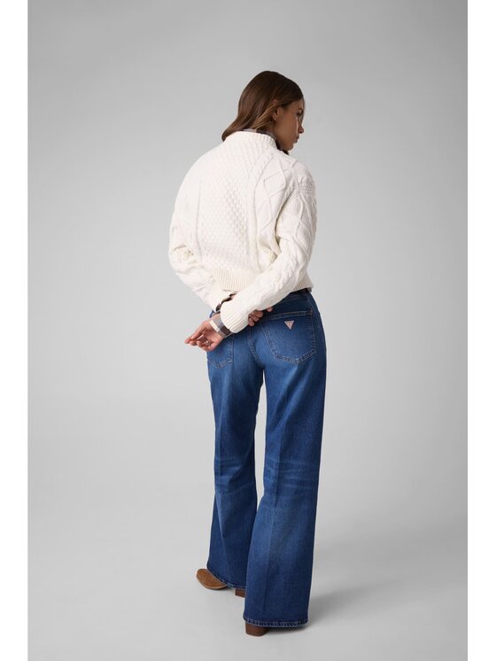 Guess Jeans Guess Jeans Svetr 184171 Bílá Classic Fit