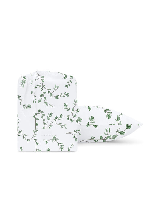 White pocket White pocket Komplet pościeli satynowa Biały