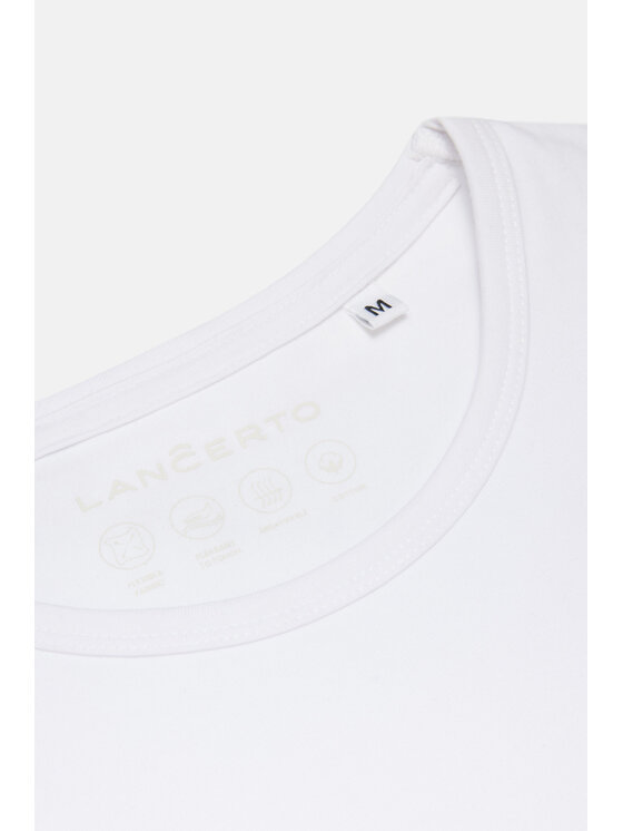 Lancerto Lancerto T-Shirt Ancus TS073124000010 Biały Regular Fit