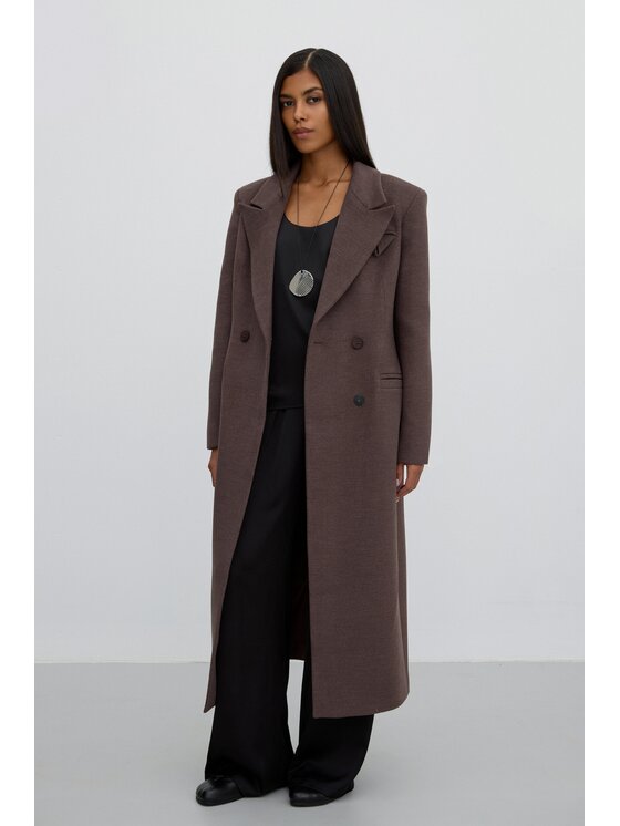 Estro Estro Cappotto ER00118054 Marrone Loose Fit