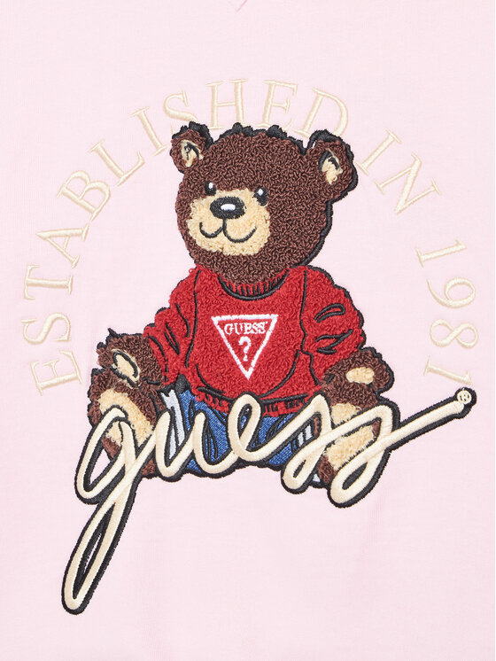 Guess Guess Bluza H5YJ00 KAX74 Różowy Oversize
