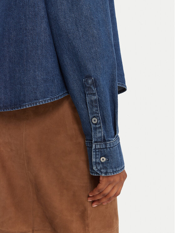 Weekend Max Mara Weekend Max Mara Джинсова сорочка Obbia 2525116052 Голубий Boxy Fit