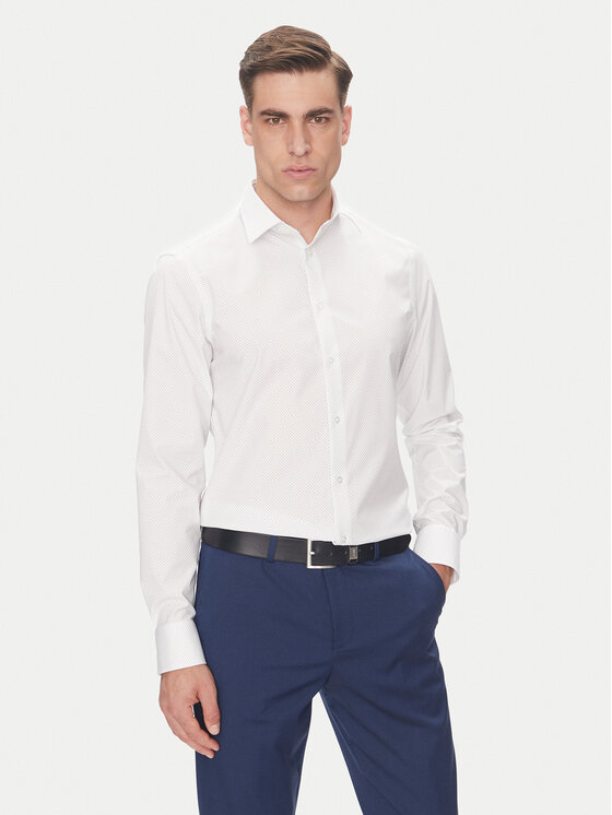 Calvin Klein Calvin Klein Košile LV019EU029 Bílá Slim Fit