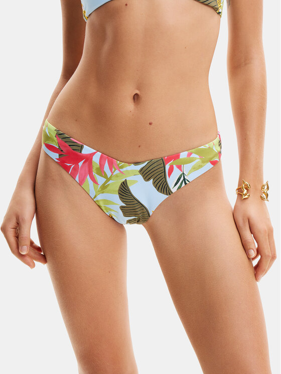Női Bikini alsó Desigual, Méret: L, Kék, Palms 24SWMK09