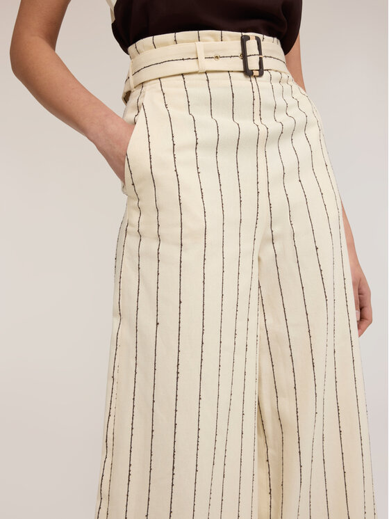 Motivi Motivi Pantaloni di tessuto P00CQ004560N0S1 Crema Over Fit