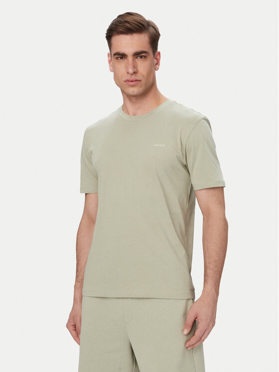 HUGO HUGO Тишърт Dero222 50466158 Светлозелен Regular Fit