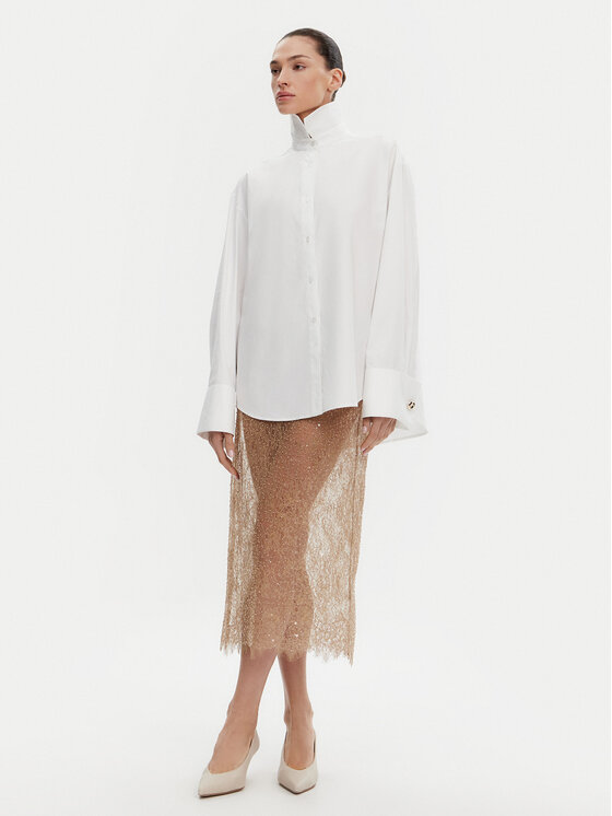 Herskind Herskind Spódnica midi 5575209 Beżowy Regular Fit