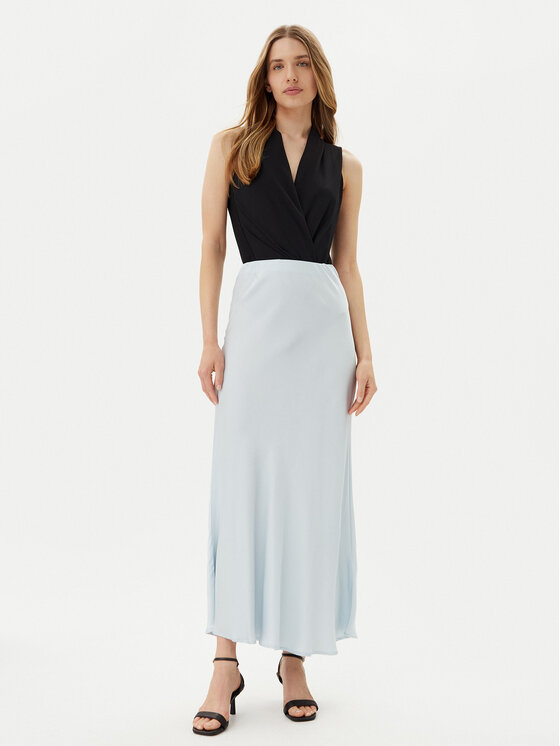 ViCOLO ViCOLO Maxi sukňa TD0472 Modrá Slim Fit
