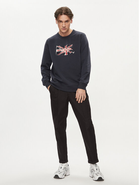 Pepe Jeans Pepe Jeans Pulóver Ruwan PM582669 Sötétkék Regular Fit