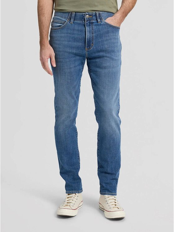Lee Lee Spodnie materiałowe SLIM FIT MVP Niebieski Slim Fit