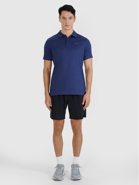 4F 4F Polo MULTI ACTIVE Granatowy Regular Fit