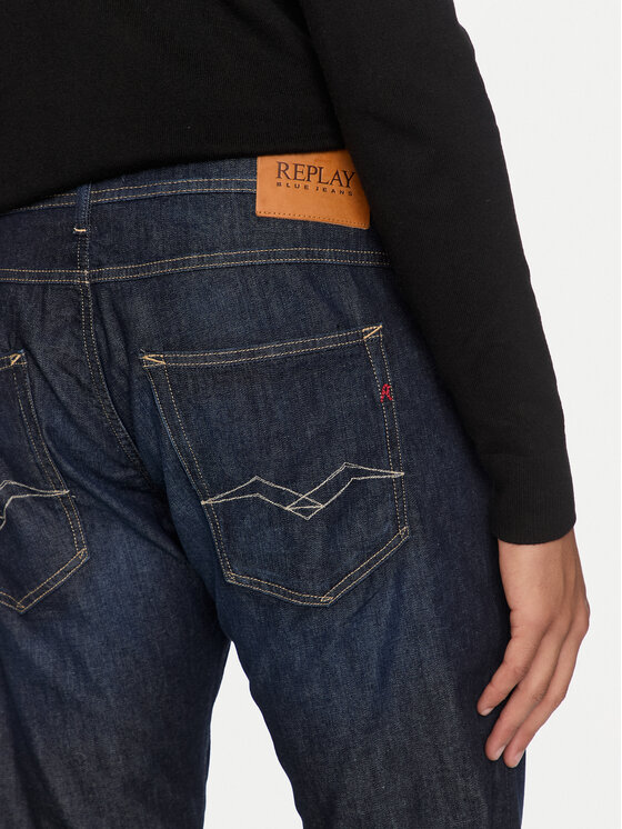 REPLAY Replay Jeansy M1008J.000.785 774 Granatowy Slim Fit