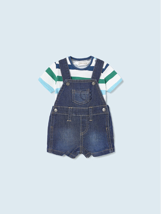 Mayoral Completo T-shirt e salopette 1628 Blu scuro, taglia : 4_6M