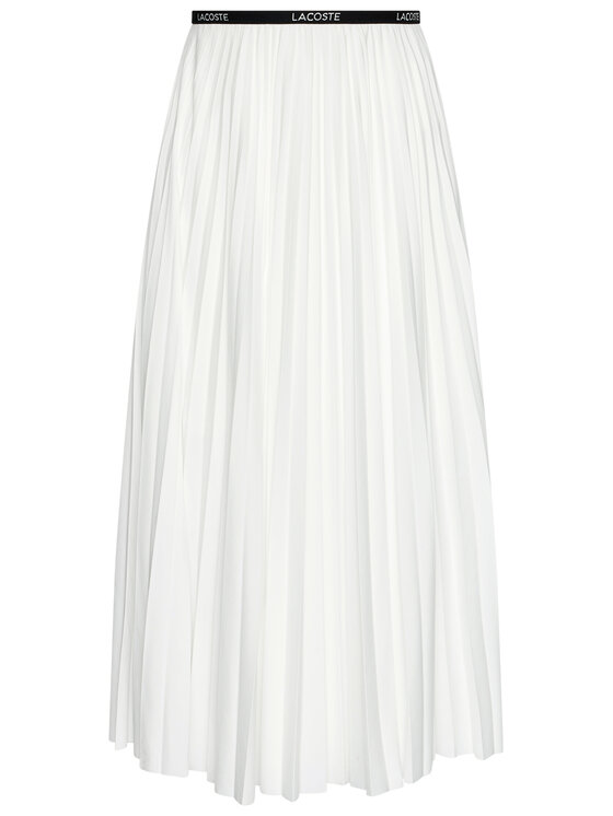 Lacoste Lacoste Spódnica plisowana JF5455 Biały Regular Fit