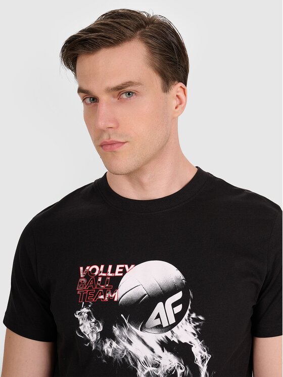 4F 4F T-shirt 4FRAW25TTSHM3235-20S Nero Regular Fit