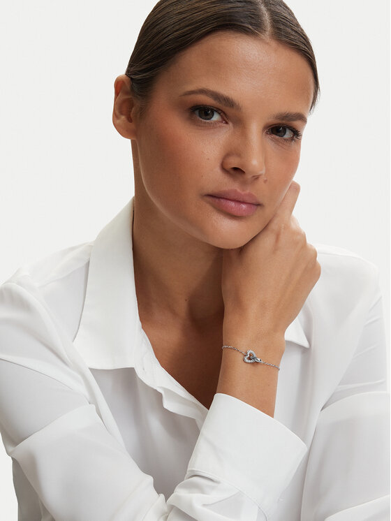 Guess Guess Zapestnica JUBB06 014JW Srebrna