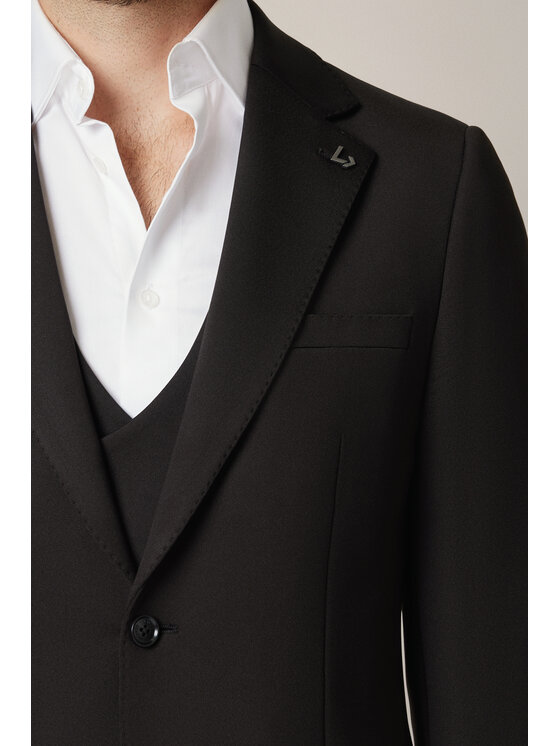 Lancerto Lancerto Marynarka Neive MA131225000011 Czarny Slim Fit