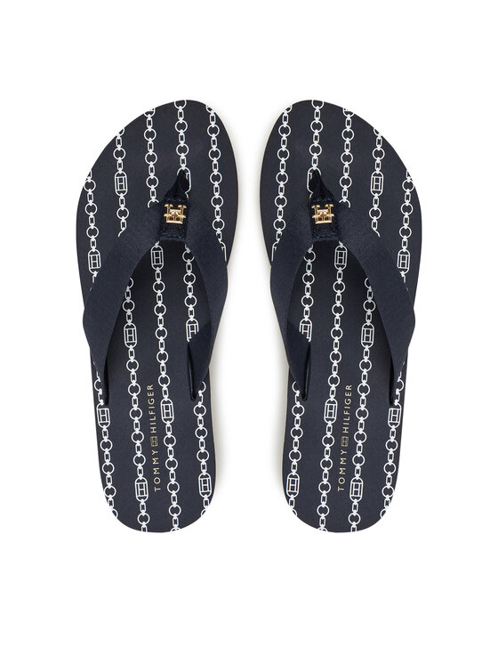 Tommy Hilfiger Tommy Hilfiger Japanke Th Chain Print FW0FW08514 Tamnoplava