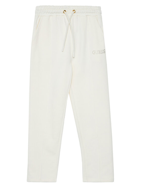 Guess Spodnie dresowe J5YQ17 KAV34 Écru Regular Fit