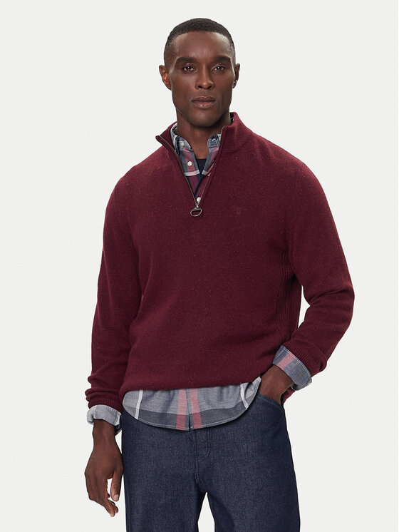 Barbour Pulover Tisbury MKN1187RE53 Vișiniu Regular Fit