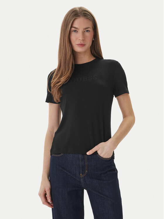 Guess Tricou O6GI00 KBF92 Negru Regular Fit