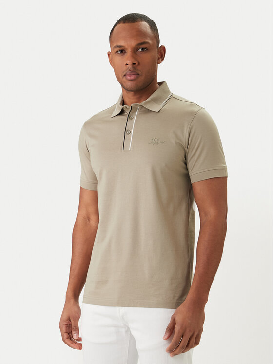 KARL LAGERFELD Tricou polo 745002 562200 Kaki Regular Fit