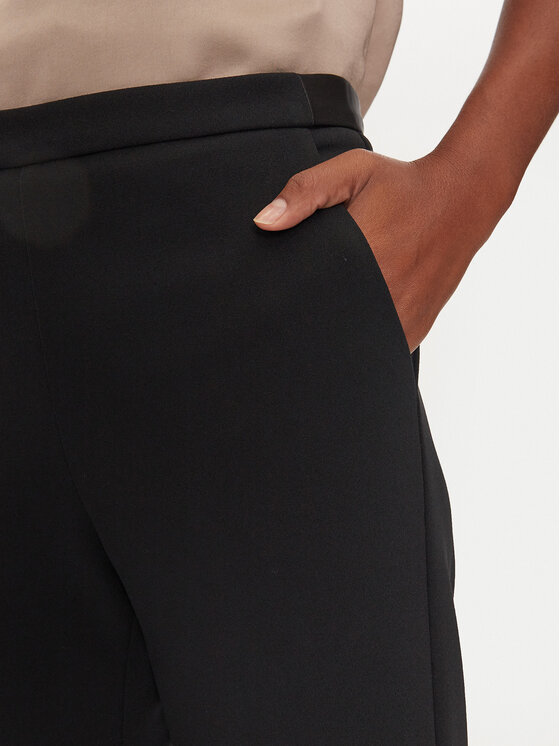 Imperial Imperial Pantaloni din material P3E9IAW Negru Flare Fit