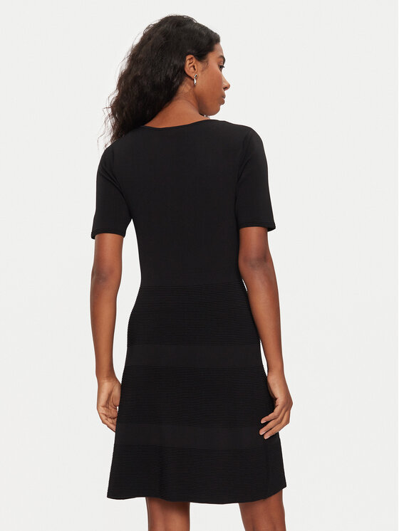 Morgan Morgan Rochie tricotată 242-RMEY Negru Slim Fit