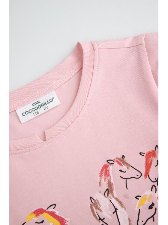 Coccodrillo Coccodrillo T-Shirt WC5143202NGK-033 Różowy Regular Fit