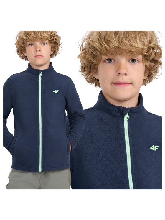 4F 4F Felpa di pile FJWAW25TFLEM413-31S Blu Regular Fit