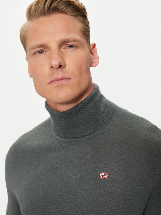 Napapijri Napapijri Rollkragenpullover Damavand NP0A4GJT Grün Regular Fit