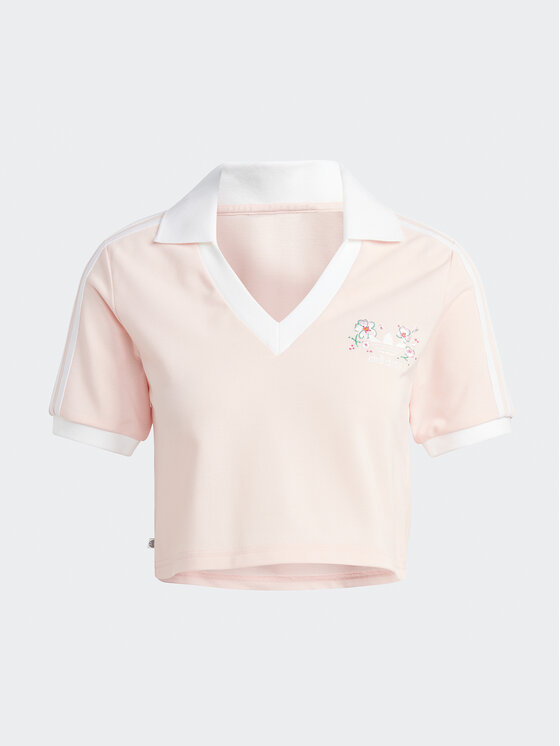 adidas adidas Poloshirt Crop Polo Shirt IP3757 Rosa