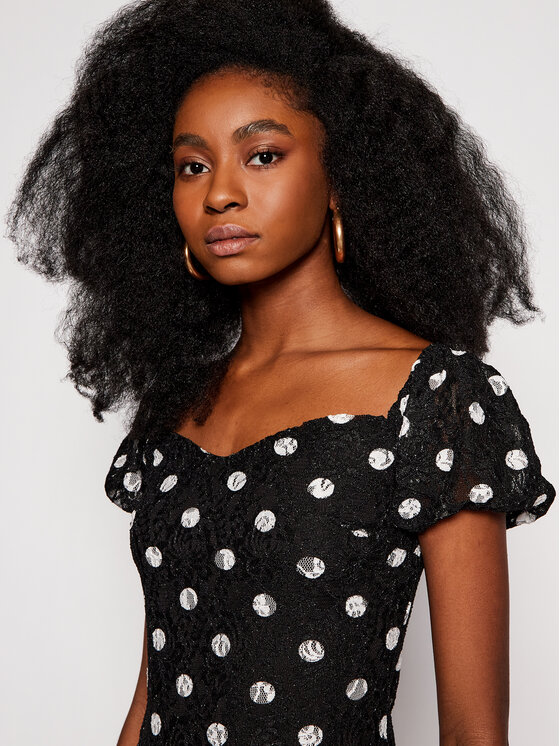 Guess Guess Коктейлна рокля W1GK0R KAM20 Черен Slim Fit