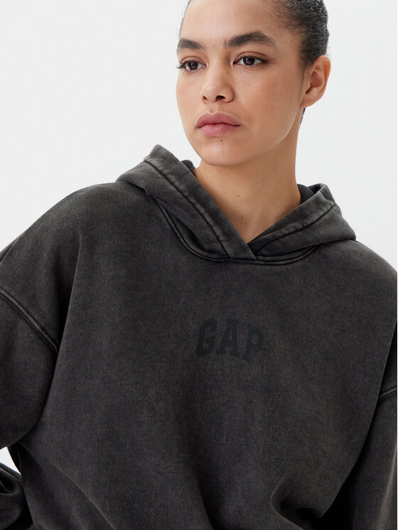 Gap Gap Majica dugih rukava 841725-03 Crna Regular Fit