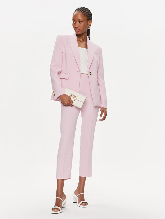 PINKO Pinko Hlače iz tkanine Parano 102861 7624 Roza Regular Fit