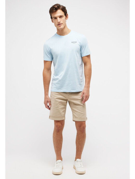 Mustang Mustang T-Shirt AUSTIN Biały Regular Fit