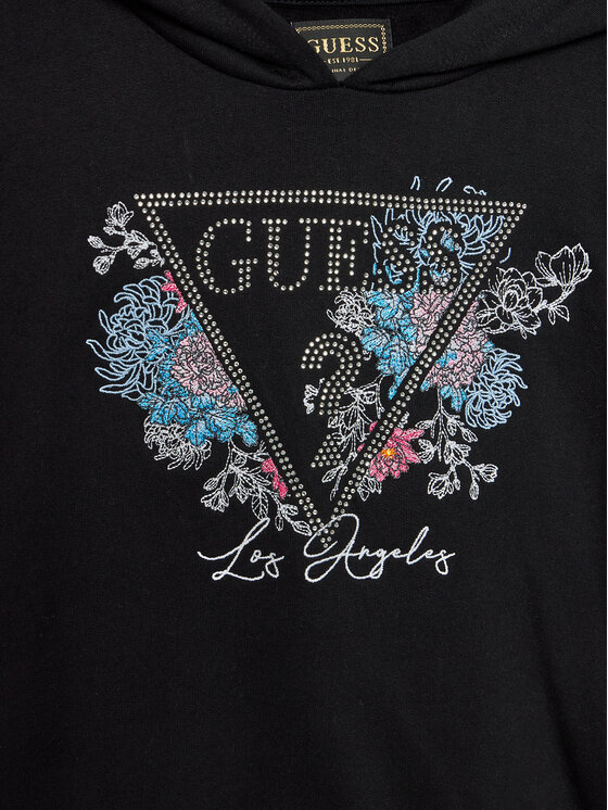 Guess Guess Μπλούζα J4YQ09 KAX74 Μαύρο Regular Fit